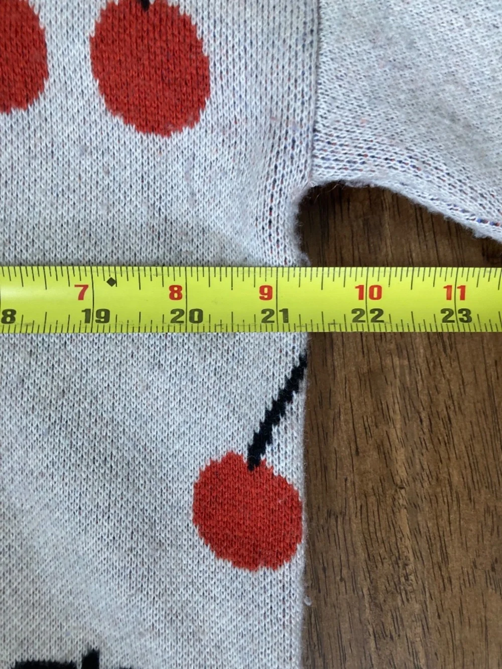 Madewell Cherry Sweater Pullover Merino Wool Alpaca Blend Small Boxy Twee
